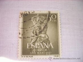 Selos: EDIFIL 1136 AÑO MARIANO 1954 60 CENTIMOS PESETA USADO